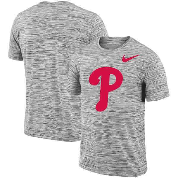Philadelphia Phillies Nike Heathered Black Sideline Legend Velocity Travel Performance T-Shirt,We sell and wholesale Philadelphia Phillies Nike Heathered Black Sideline Legend Velocity Travel Performance T-Shirt on line form chian!